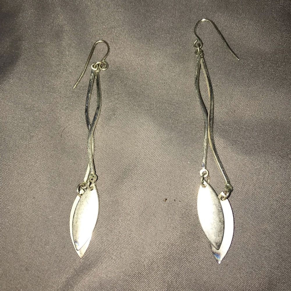 Sterling Silver Dangle Tear Drop Earrings